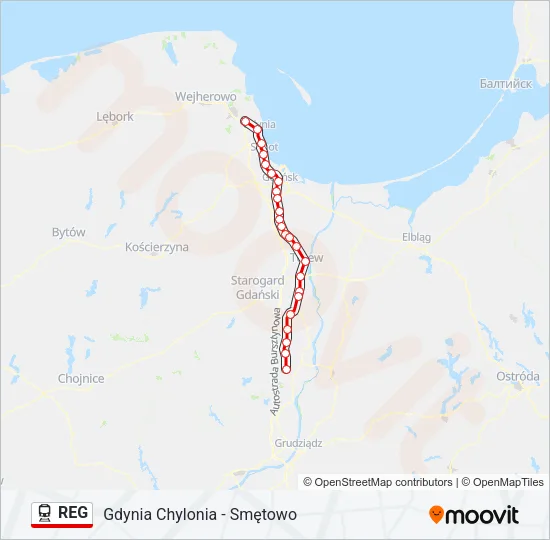 REG Train Line Map