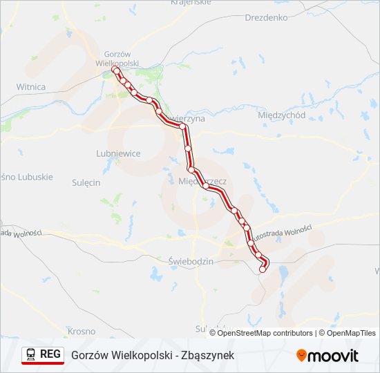 REG train Line Map