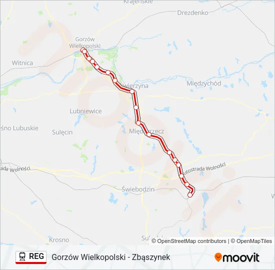 REG Train Line Map