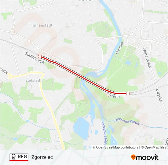 REG Train Line Map