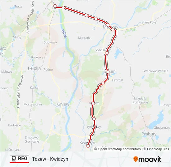 REG Train Line Map