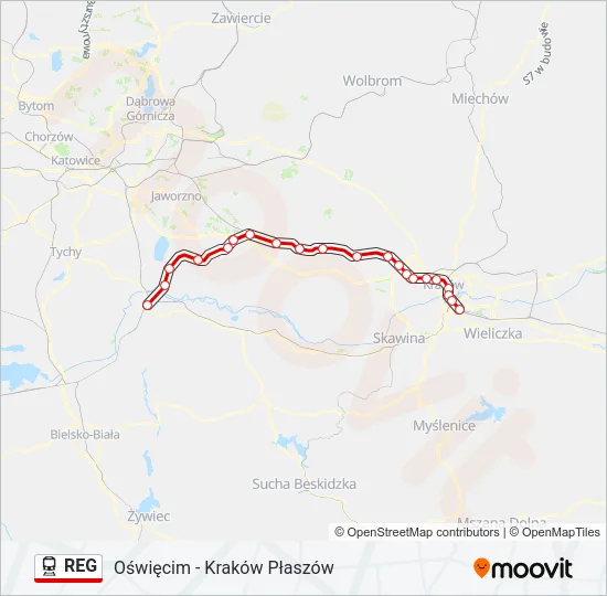 REG Train Line Map