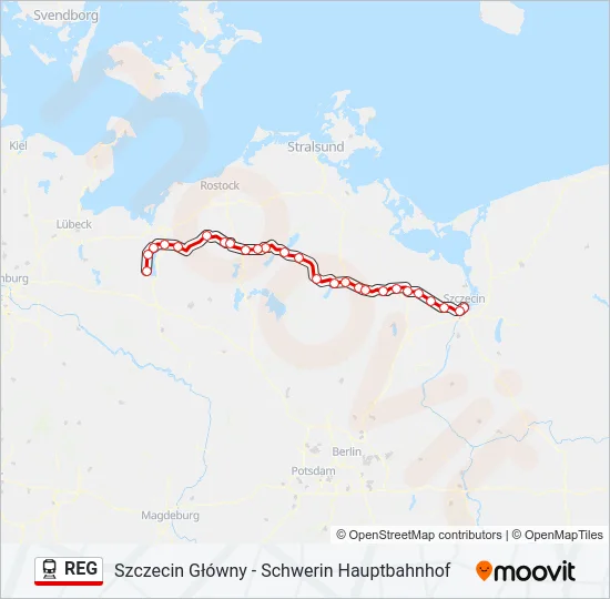 REG Train Line Map