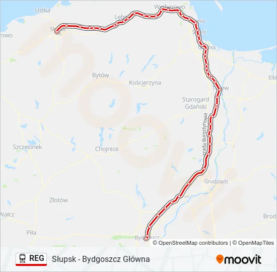 REG Train Line Map