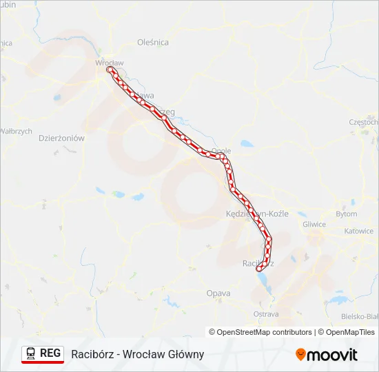 REG Train Line Map