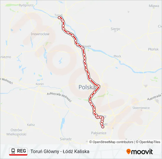 REG Train Line Map