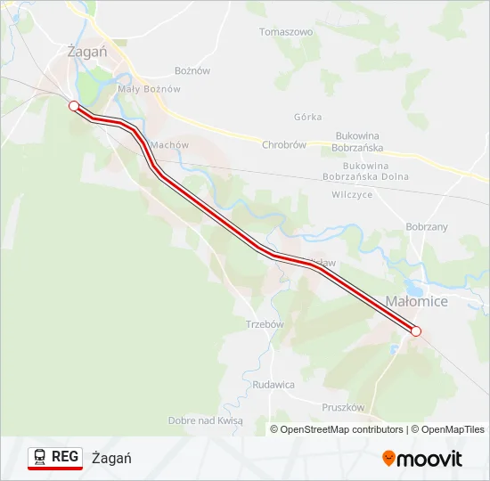 REG Train Line Map