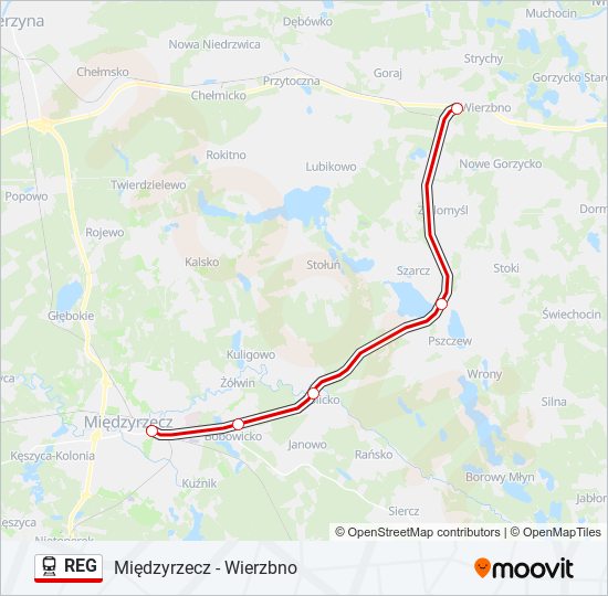 REG train Line Map