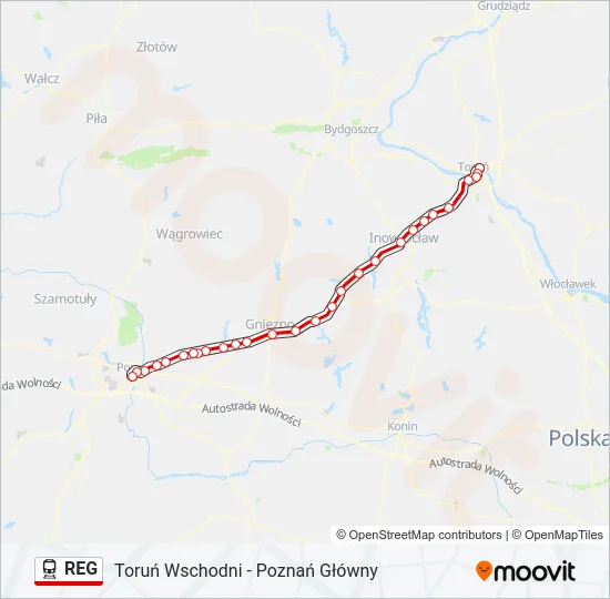 REG Train Line Map