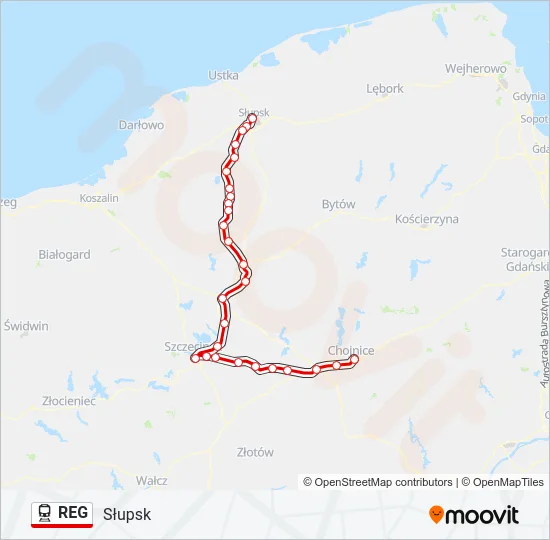 REG Train Line Map