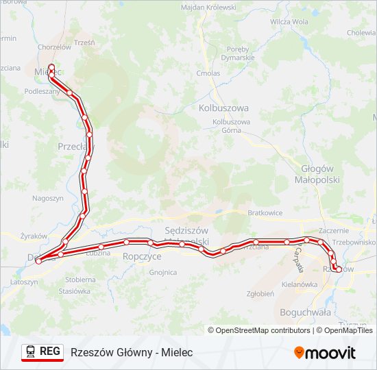 REG train Line Map