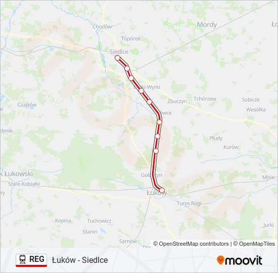 REG train Line Map