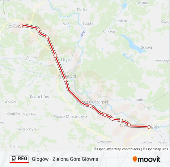 REG Train Line Map