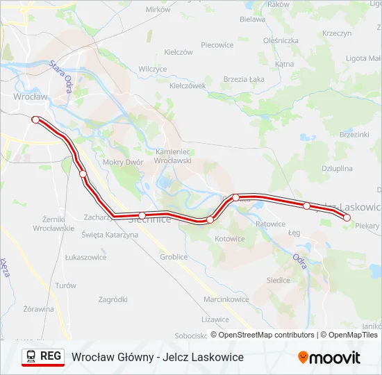 REG Train Line Map