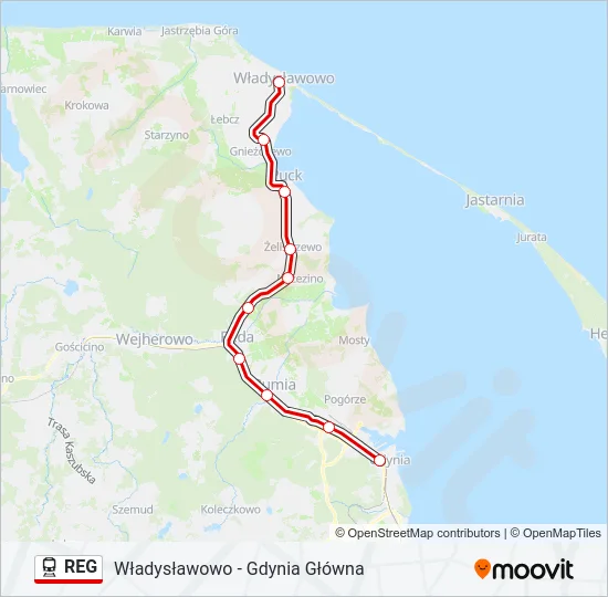 REG Train Line Map