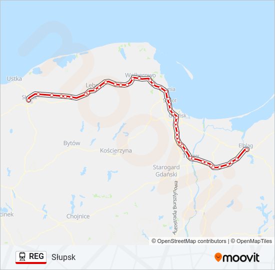 REG train Line Map