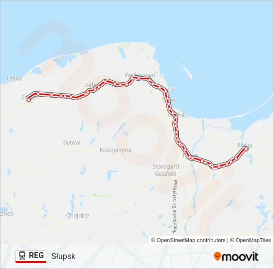 REG Train Line Map