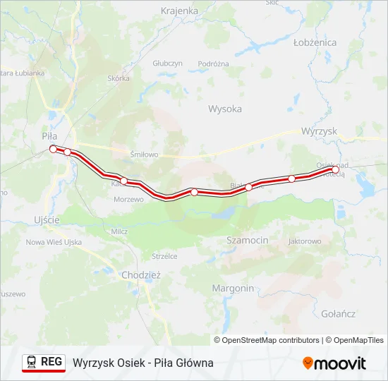 REG Train Line Map
