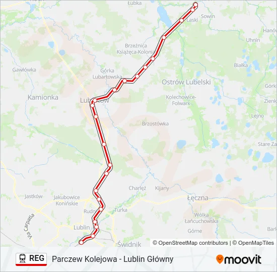 REG Train Line Map