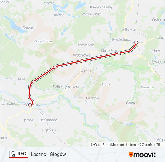 REG train Line Map