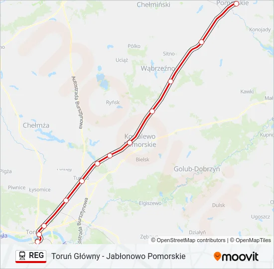 REG Train Line Map