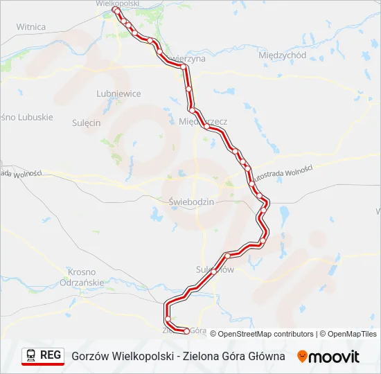 REG Train Line Map