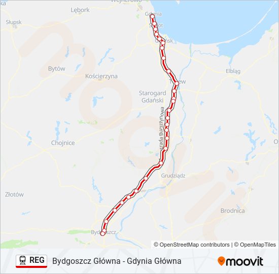 REG train Line Map