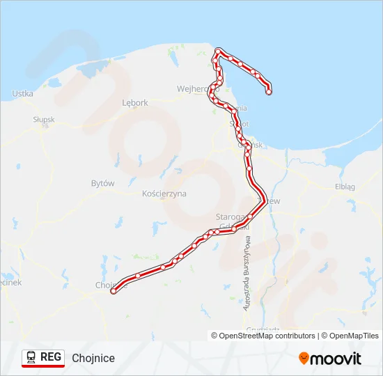 REG Train Line Map