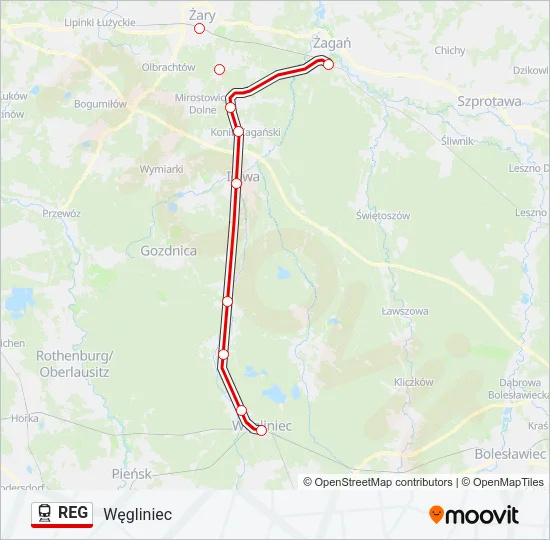 REG Train Line Map