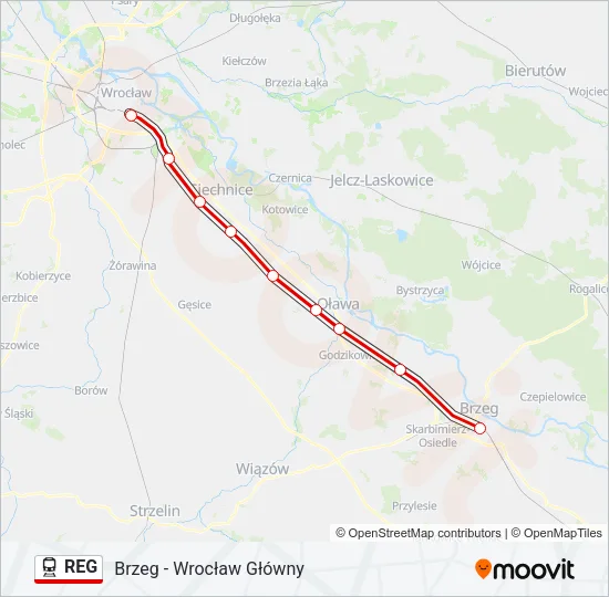 REG Train Line Map
