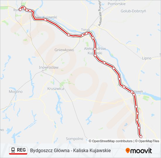 REG train Line Map