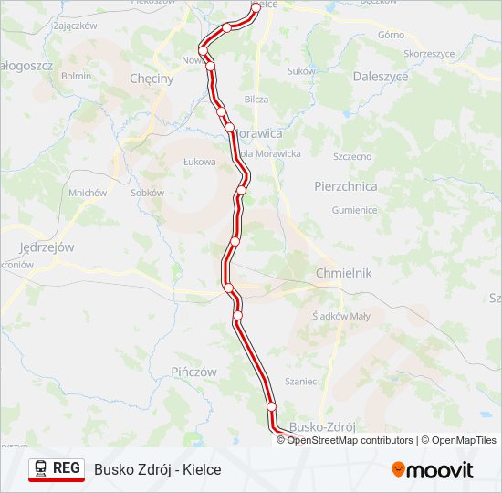 REG train Line Map