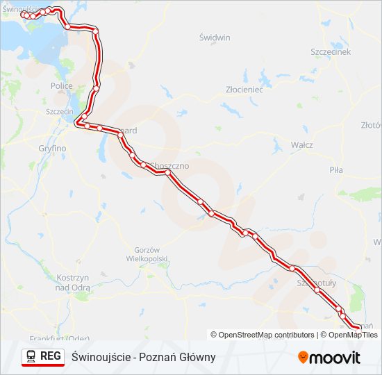 REG train Line Map