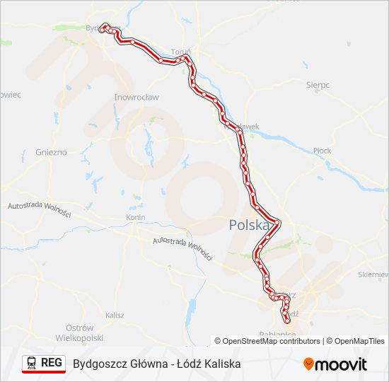 REG train Line Map