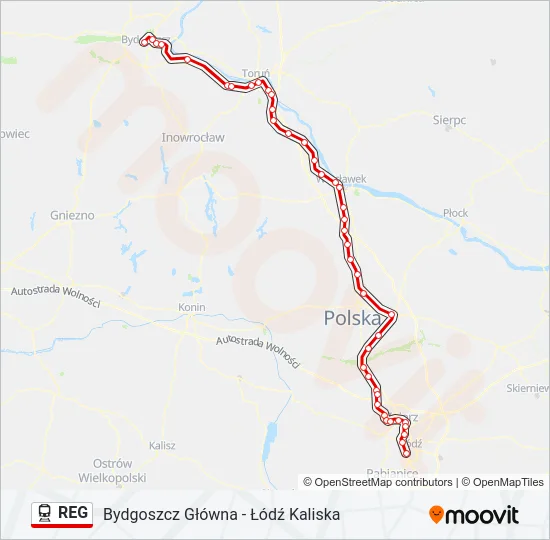 REG Train Line Map