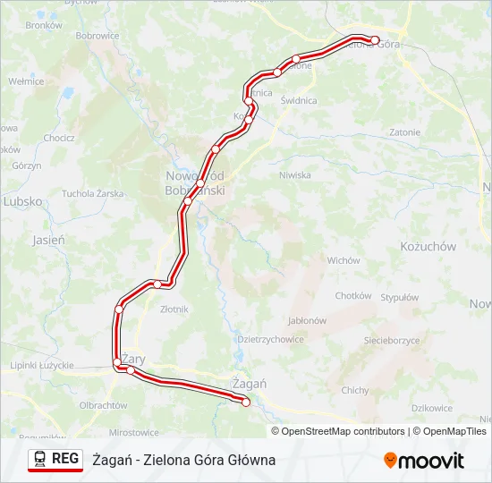 REG Train Line Map