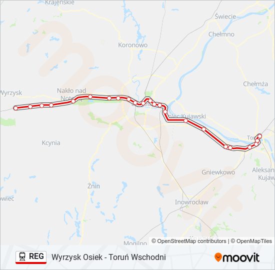 REG train Line Map