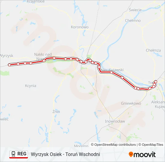 REG Train Line Map
