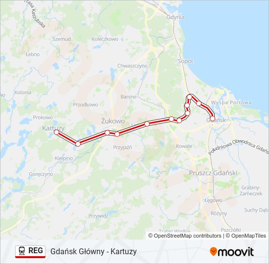 REG train Line Map