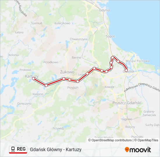 REG Train Line Map