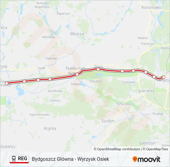 REG Train Line Map