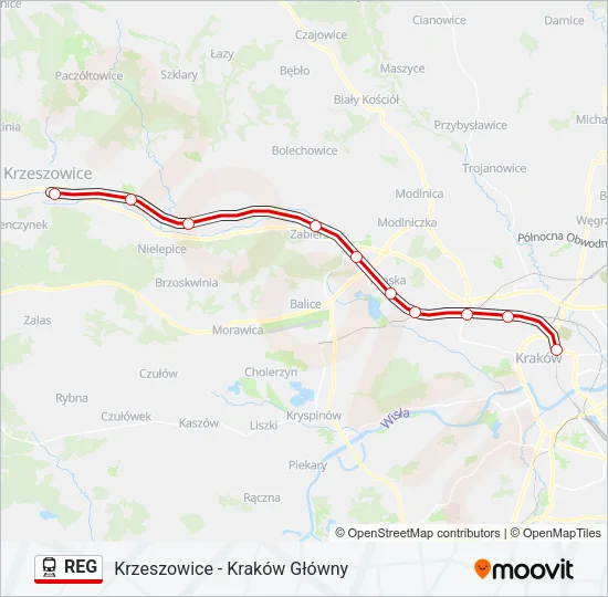REG Train Line Map