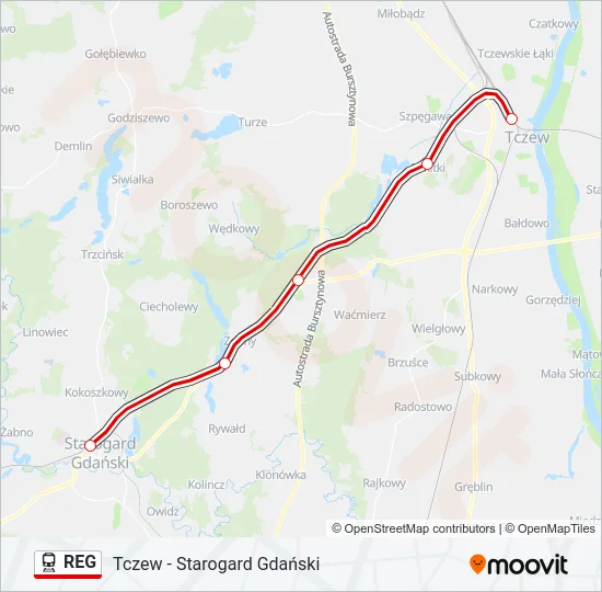 REG Train Line Map