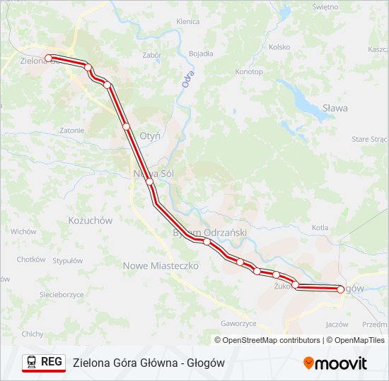 REG train Line Map