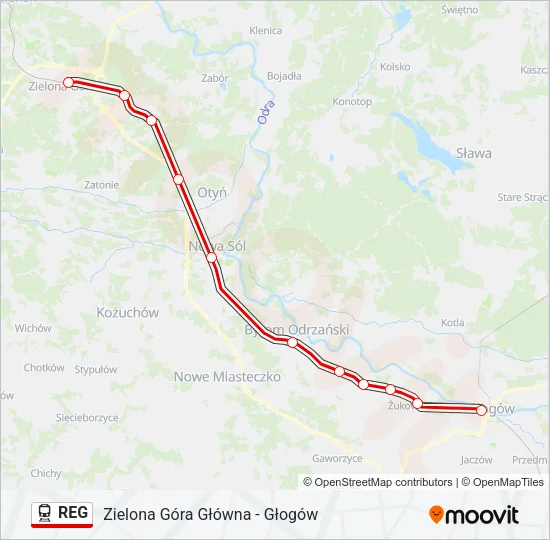 REG Train Line Map