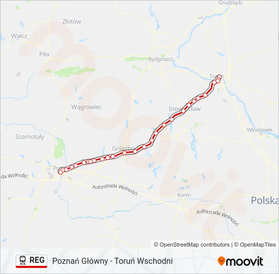 REG Train Line Map