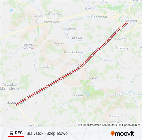 REG train Line Map