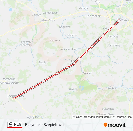 REG Train Line Map