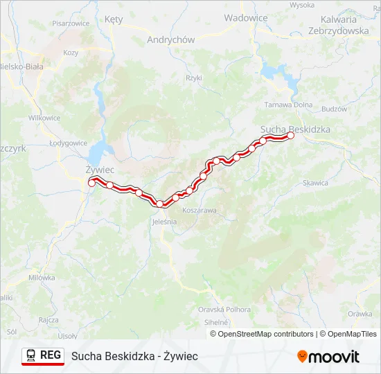 REG Train Line Map
