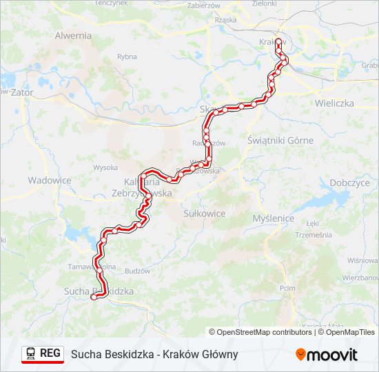 REG train Line Map